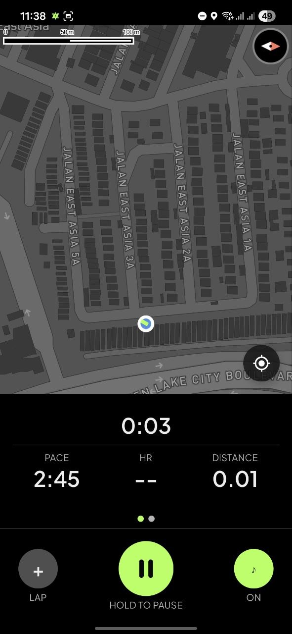 Activ.run live run tracking with map, pace, and heart rate